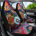 Custom NAIDOC Week 2024 St Kilda Saints Car Seat Cover Australia Aboriginal Dot Painting