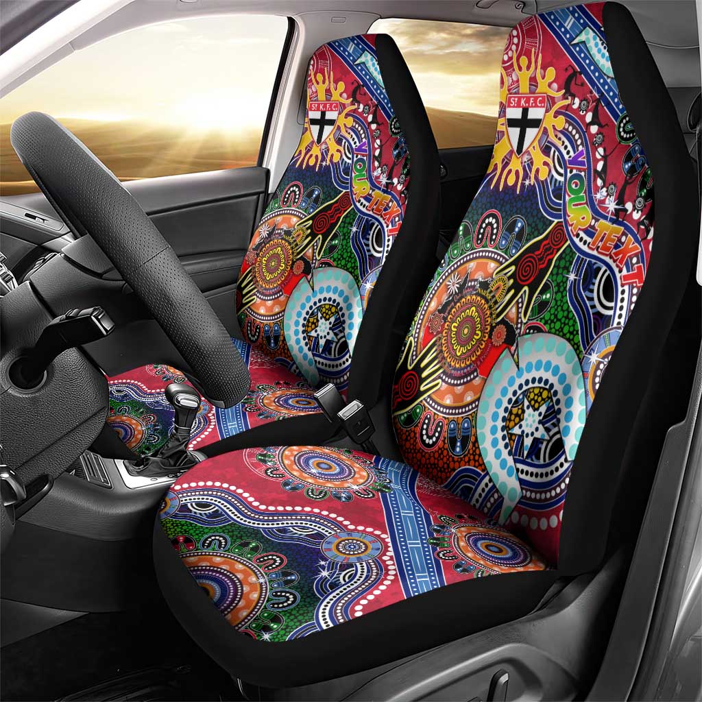 Custom NAIDOC Week 2024 St Kilda Saints Car Seat Cover Australia Aboriginal Dot Painting