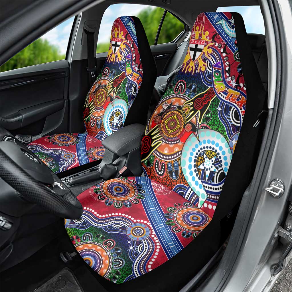 Custom NAIDOC Week 2024 St Kilda Saints Car Seat Cover Australia Aboriginal Dot Painting