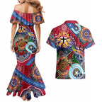 Custom NAIDOC Week 2024 St Kilda Saints Couples Matching Mermaid Dress and Hawaiian Shirt Australia Aboriginal Dot Painting