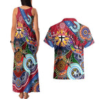 Custom NAIDOC Week 2024 St Kilda Saints Couples Matching Tank Maxi Dress and Hawaiian Shirt Australia Aboriginal Dot Painting