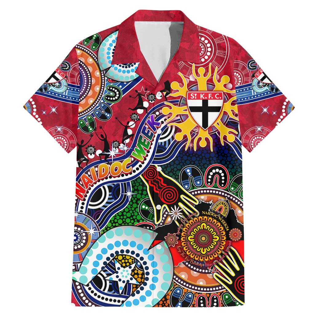 Custom NAIDOC Week 2024 St Kilda Saints Family Matching Mermaid Dress and Hawaiian Shirt Australia Aboriginal Dot Painting
