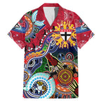 Custom NAIDOC Week 2024 St Kilda Saints Family Matching Mermaid Dress and Hawaiian Shirt Australia Aboriginal Dot Painting
