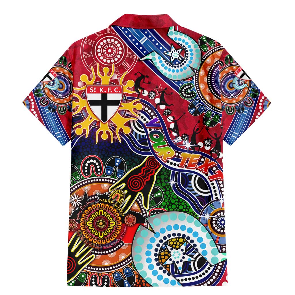Custom NAIDOC Week 2024 St Kilda Saints Family Matching Mermaid Dress and Hawaiian Shirt Australia Aboriginal Dot Painting