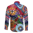 Custom NAIDOC Week 2024 St Kilda Saints Family Matching Off Shoulder Maxi Dress and Hawaiian Shirt Australia Aboriginal Dot Painting