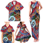 Custom NAIDOC Week 2024 St Kilda Saints Family Matching Tank Maxi Dress and Hawaiian Shirt Australia Aboriginal Dot Painting