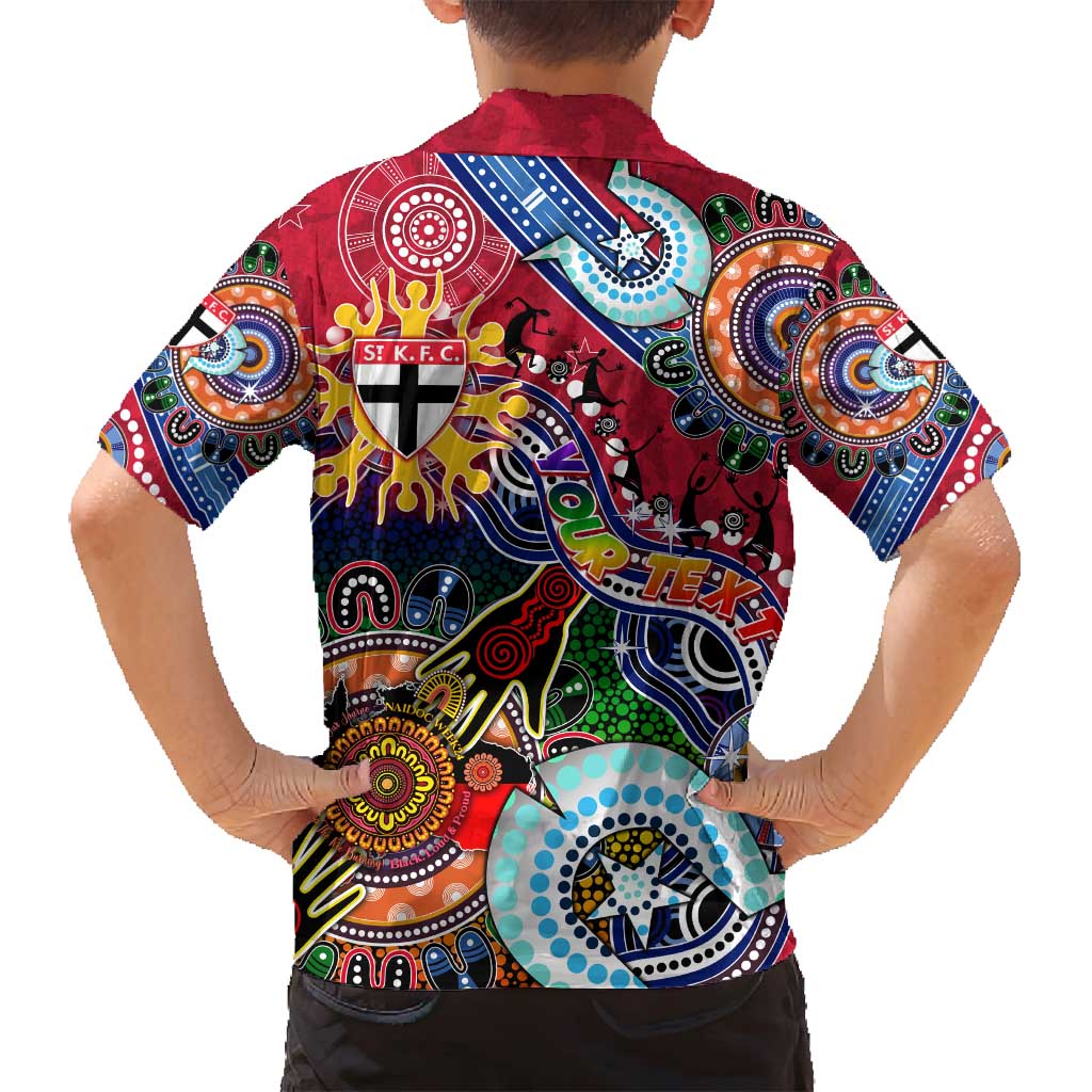 Custom NAIDOC Week 2024 St Kilda Saints Family Matching Tank Maxi Dress and Hawaiian Shirt Australia Aboriginal Dot Painting
