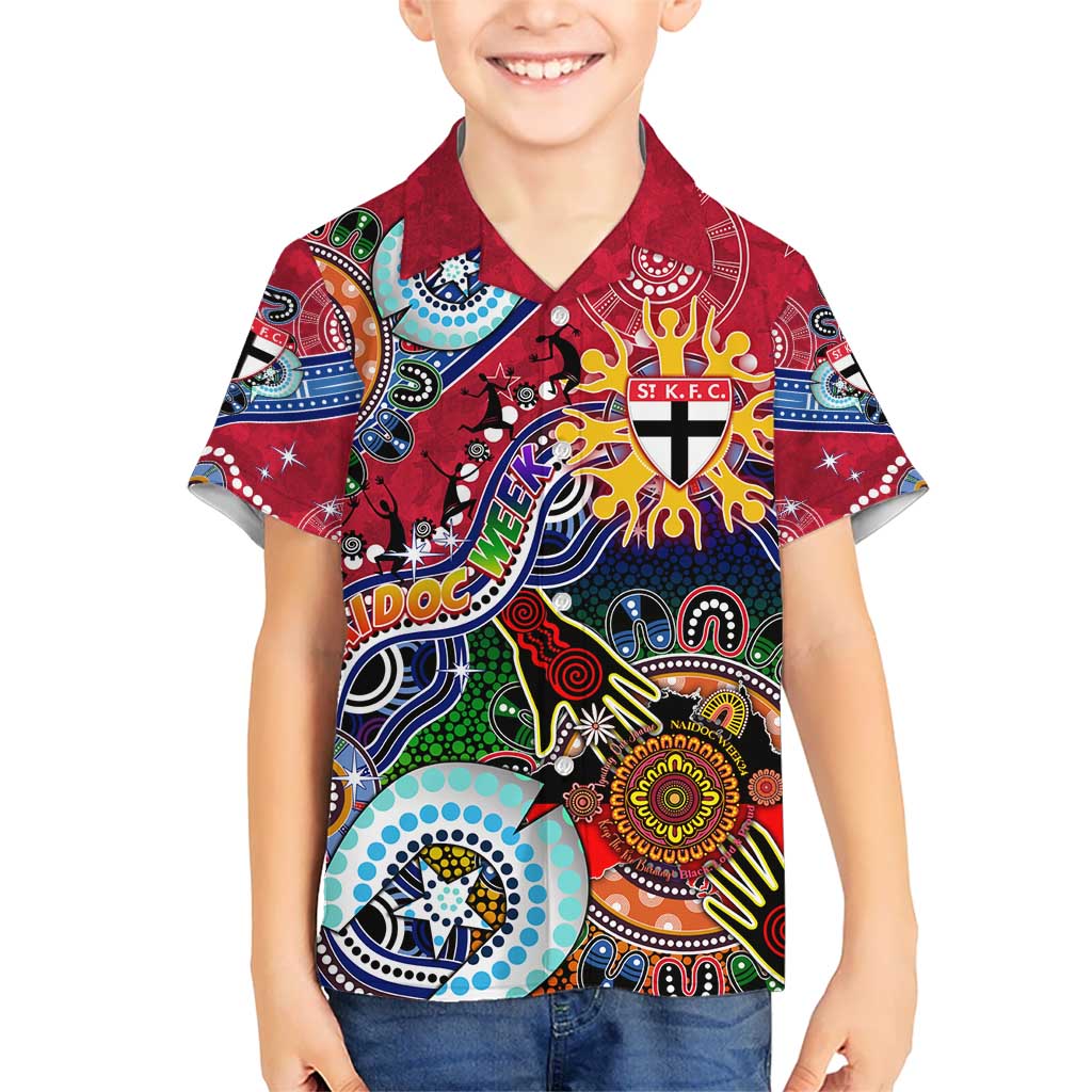 Custom NAIDOC Week 2024 St Kilda Saints Hawaiian Shirt Australia Aboriginal Dot Painting
