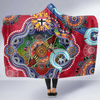 Custom NAIDOC Week 2024 St Kilda Saints Hooded Blanket Australia Aboriginal Dot Painting
