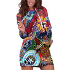 Custom NAIDOC Week 2024 St Kilda Saints Hoodie Dress Australia Aboriginal Dot Painting