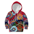 Custom NAIDOC Week 2024 St Kilda Saints Kid Hoodie Australia Aboriginal Dot Painting