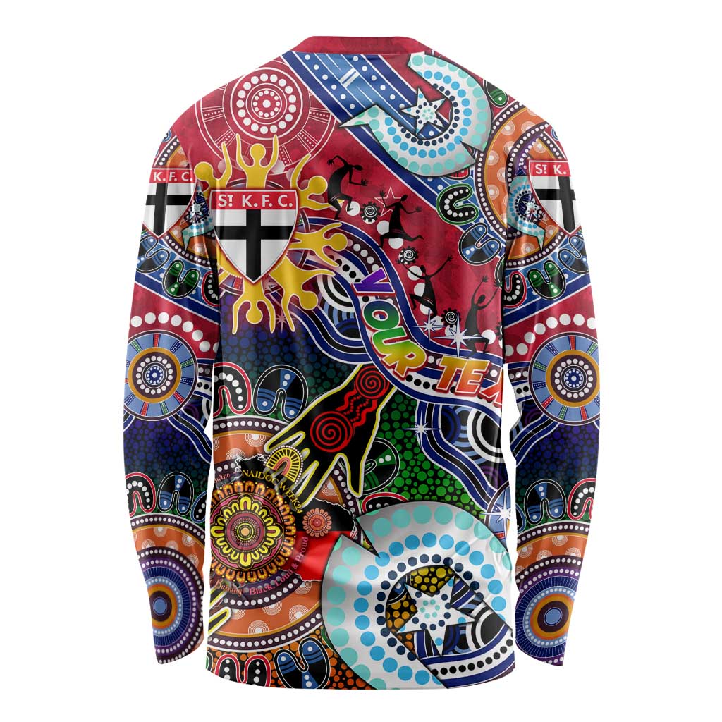 Custom NAIDOC Week 2024 St Kilda Saints Long Sleeve Shirt Australia Aboriginal Dot Painting