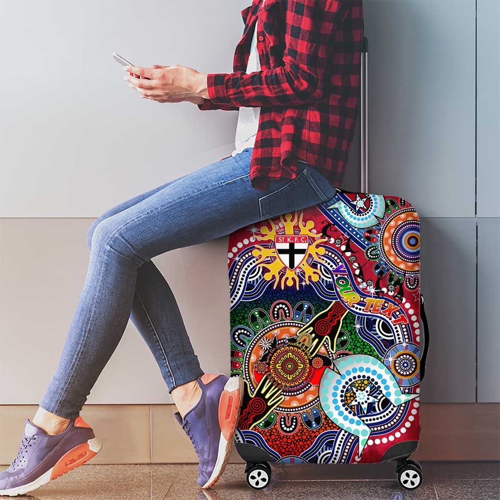 Custom NAIDOC Week 2024 St Kilda Saints Luggage Cover Australia Aboriginal Dot Painting