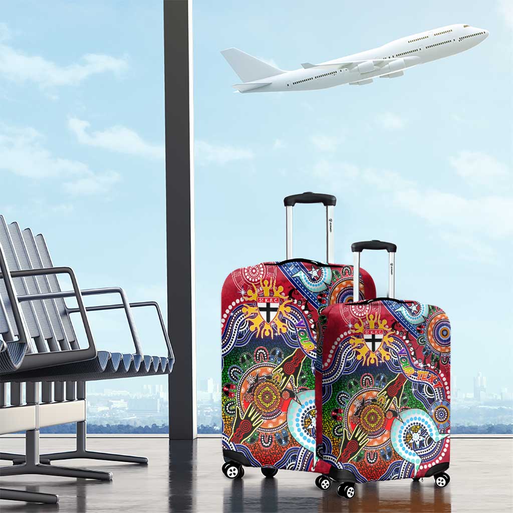 Custom NAIDOC Week 2024 St Kilda Saints Luggage Cover Australia Aboriginal Dot Painting