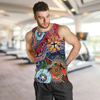 Custom NAIDOC Week 2024 St Kilda Saints Men Tank Top Australia Aboriginal Dot Painting