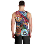 Custom NAIDOC Week 2024 St Kilda Saints Men Tank Top Australia Aboriginal Dot Painting