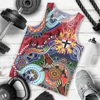 Custom NAIDOC Week 2024 St Kilda Saints Men Tank Top Australia Aboriginal Dot Painting