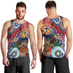 Custom NAIDOC Week 2024 St Kilda Saints Men Tank Top Australia Aboriginal Dot Painting