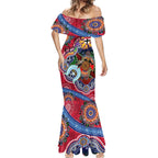Custom NAIDOC Week 2024 St Kilda Saints Mermaid Dress Australia Aboriginal Dot Painting