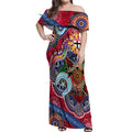 Custom NAIDOC Week 2024 St Kilda Saints Off Shoulder Maxi Dress Australia Aboriginal Dot Painting