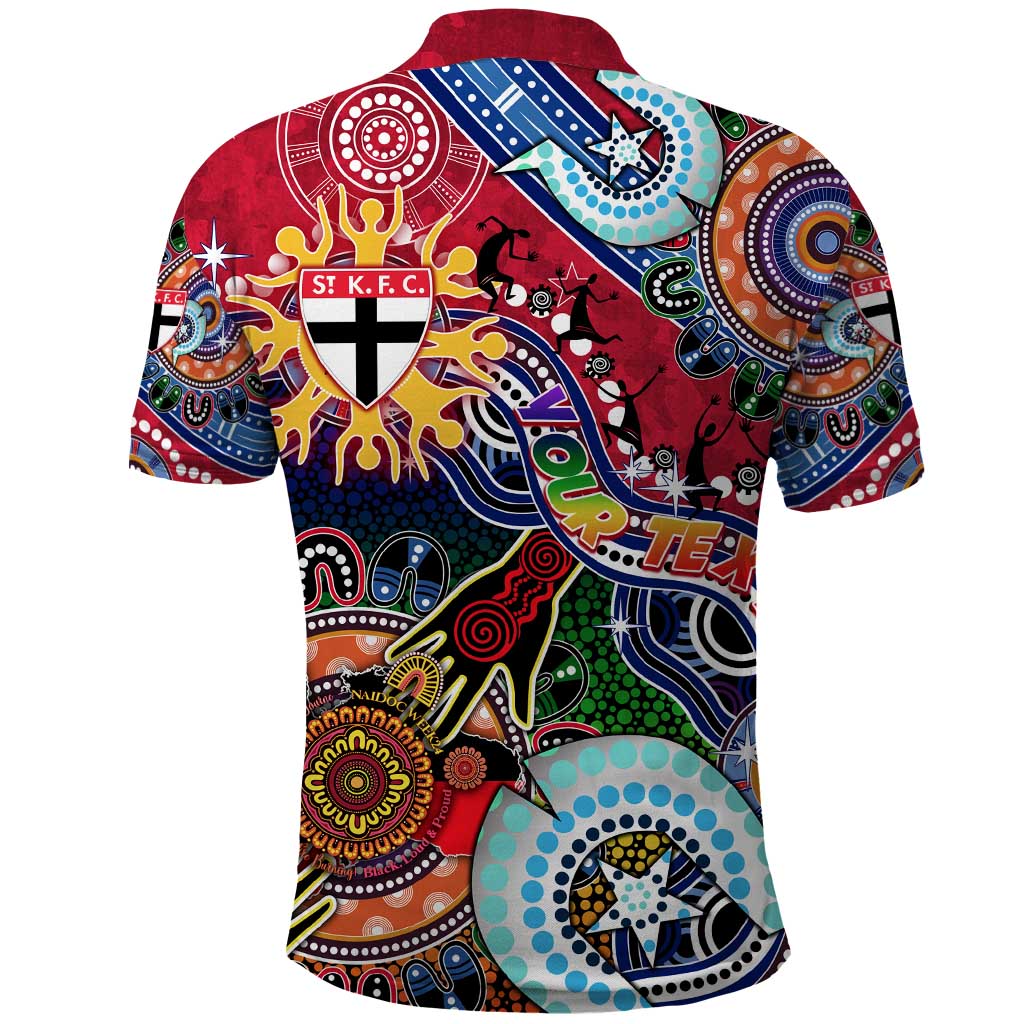 Custom NAIDOC Week 2024 St Kilda Saints Polo Shirt Australia Aboriginal Dot Painting