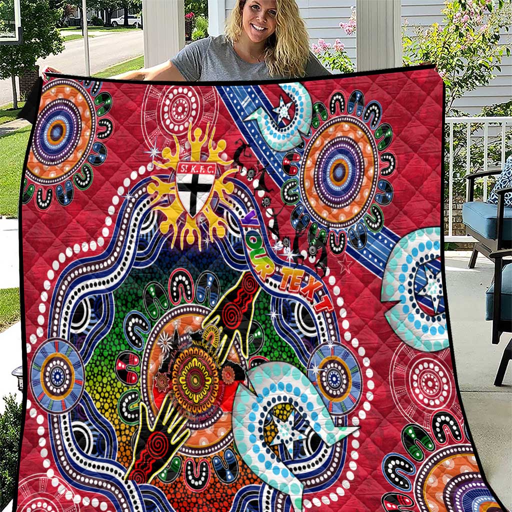 Custom NAIDOC Week 2024 St Kilda Saints Quilt Australia Aboriginal Dot Painting