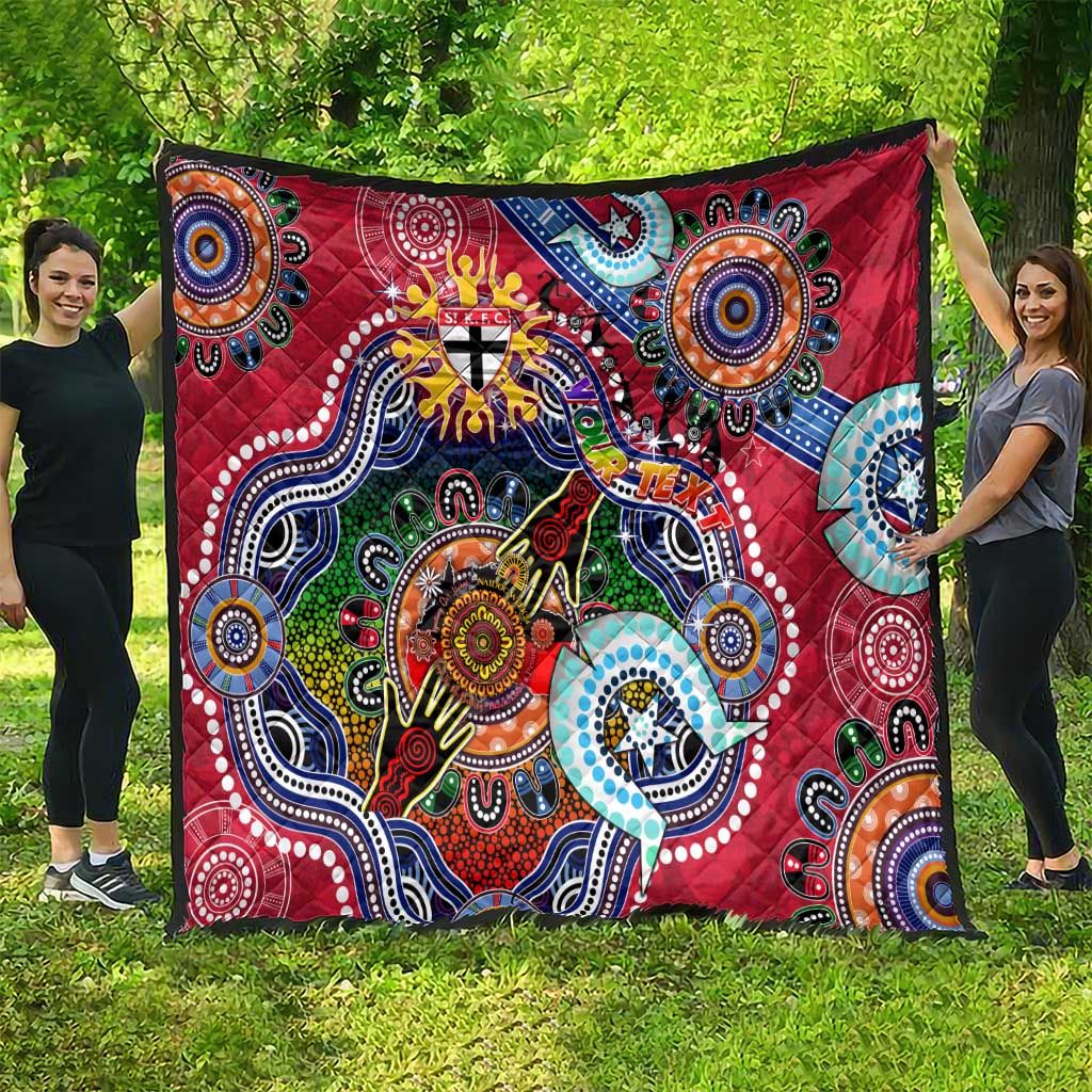 Custom NAIDOC Week 2024 St Kilda Saints Quilt Australia Aboriginal Dot Painting
