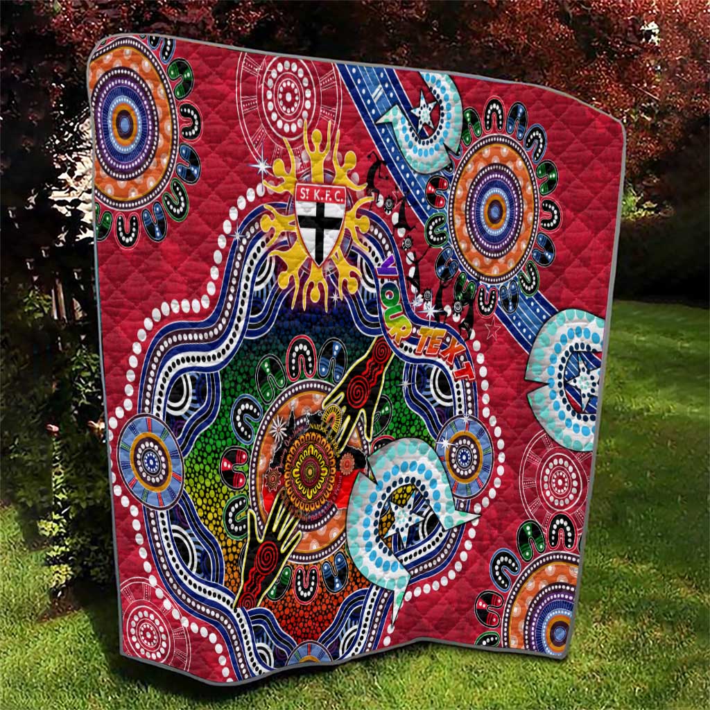Custom NAIDOC Week 2024 St Kilda Saints Quilt Australia Aboriginal Dot Painting