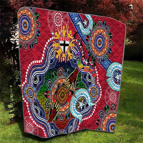 Custom NAIDOC Week 2024 St Kilda Saints Quilt Australia Aboriginal Dot Painting