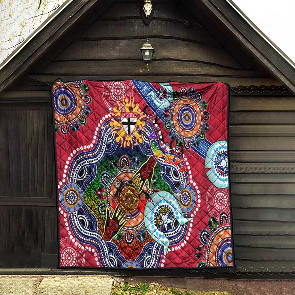 Custom NAIDOC Week 2024 St Kilda Saints Quilt Australia Aboriginal Dot Painting