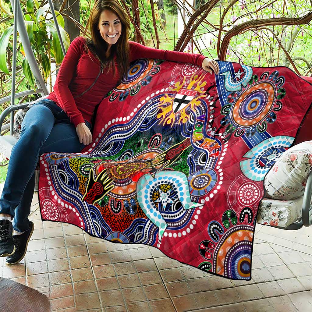 Custom NAIDOC Week 2024 St Kilda Saints Quilt Australia Aboriginal Dot Painting