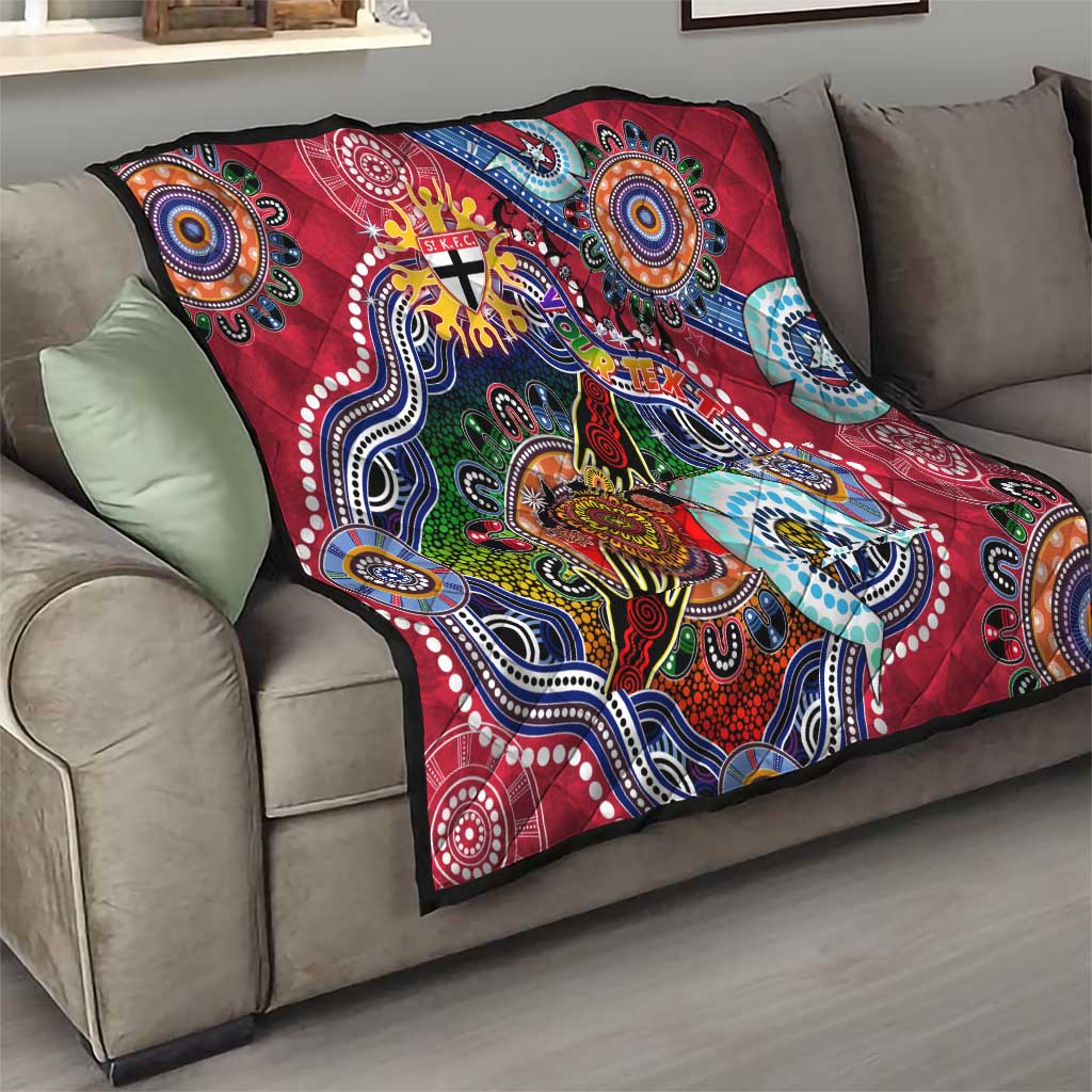 Custom NAIDOC Week 2024 St Kilda Saints Quilt Australia Aboriginal Dot Painting