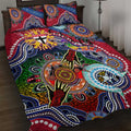 Custom NAIDOC Week 2024 St Kilda Saints Quilt Bed Set Australia Aboriginal Dot Painting