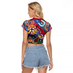 Custom NAIDOC Week 2024 St Kilda Saints Raglan Cropped T Shirt Australia Aboriginal Dot Painting