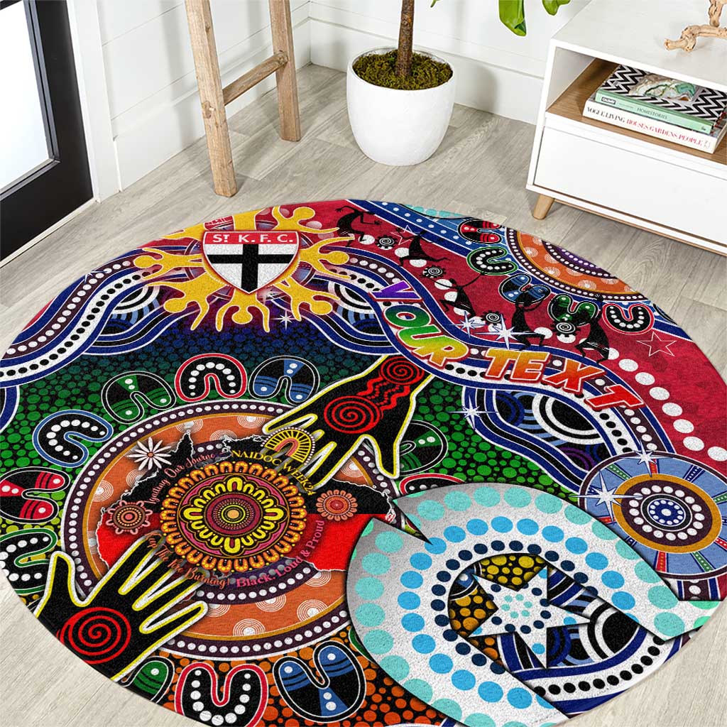 Custom NAIDOC Week 2024 St Kilda Saints Round Carpet Australia Aboriginal Dot Painting