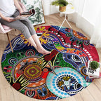 Custom NAIDOC Week 2024 St Kilda Saints Round Carpet Australia Aboriginal Dot Painting