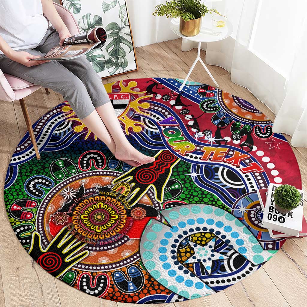 Custom NAIDOC Week 2024 St Kilda Saints Round Carpet Australia Aboriginal Dot Painting