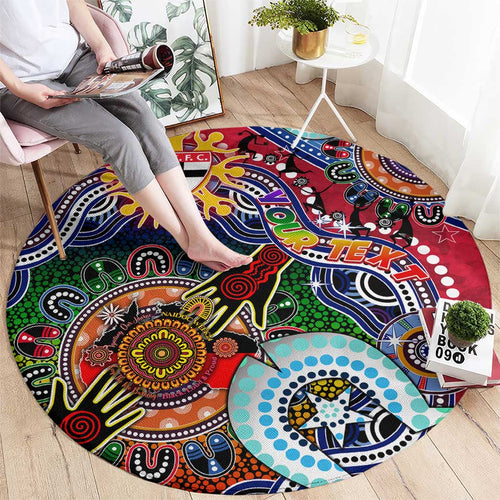 Custom NAIDOC Week 2024 St Kilda Saints Round Carpet Australia Aboriginal Dot Painting