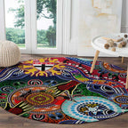 Custom NAIDOC Week 2024 St Kilda Saints Round Carpet Australia Aboriginal Dot Painting