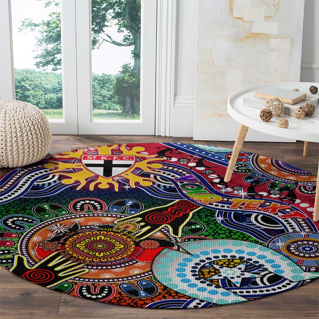 Custom NAIDOC Week 2024 St Kilda Saints Round Carpet Australia Aboriginal Dot Painting