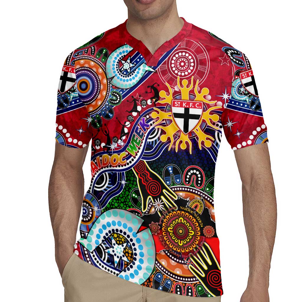 Custom NAIDOC Week 2024 St Kilda Saints Rugby Jersey Australia Aboriginal Dot Painting
