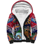 Custom NAIDOC Week 2024 St Kilda Saints Sherpa Hoodie Australia Aboriginal Dot Painting
