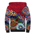Custom NAIDOC Week 2024 St Kilda Saints Sherpa Hoodie Australia Aboriginal Dot Painting