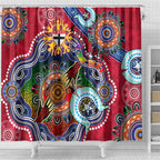 Custom NAIDOC Week 2024 St Kilda Saints Shower Curtain Australia Aboriginal Dot Painting