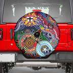 Custom NAIDOC Week 2024 St Kilda Saints Spare Tire Cover Australia Aboriginal Dot Painting