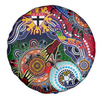 Custom NAIDOC Week 2024 St Kilda Saints Spare Tire Cover Australia Aboriginal Dot Painting