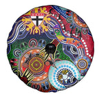 Custom NAIDOC Week 2024 St Kilda Saints Spare Tire Cover Australia Aboriginal Dot Painting