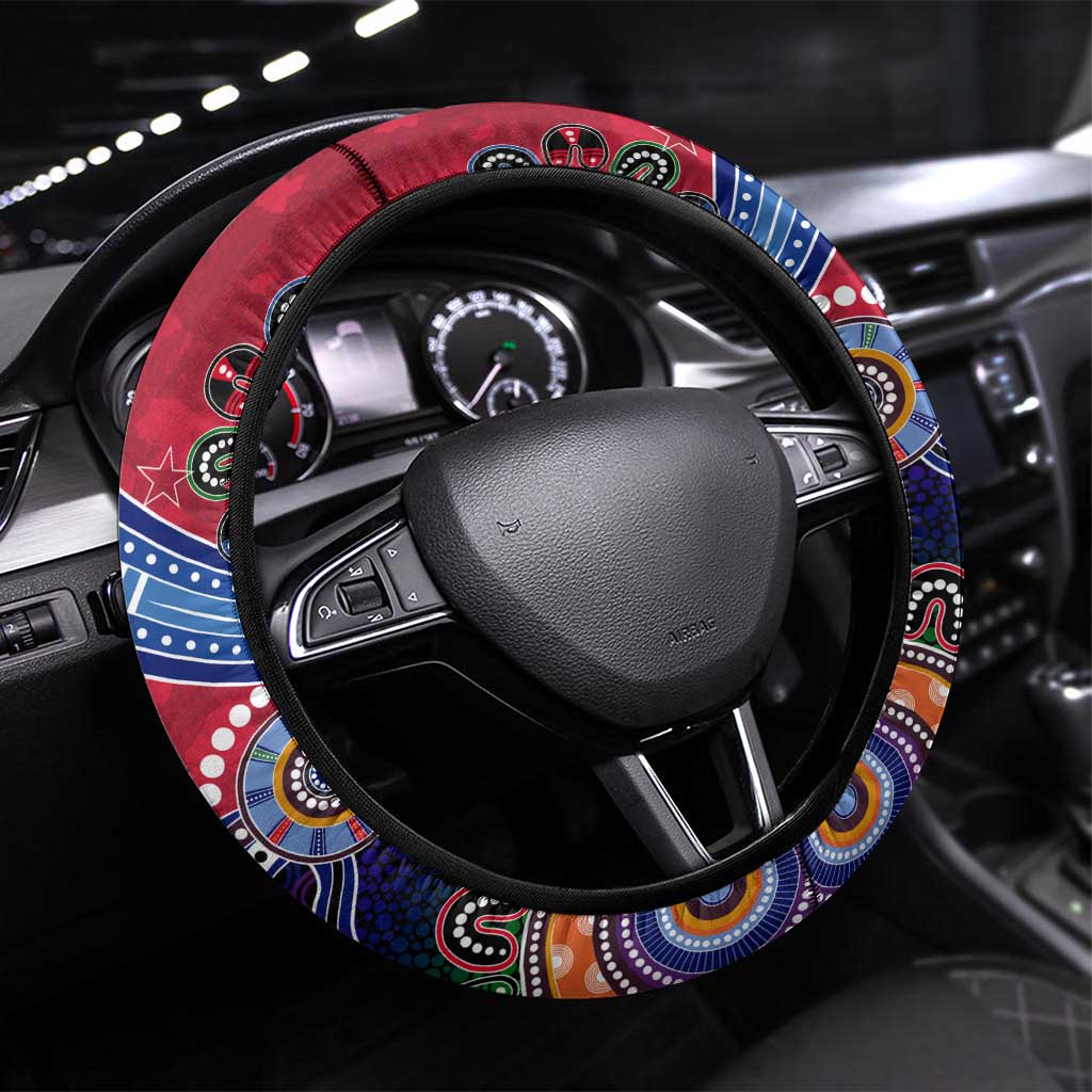 NAIDOC Week 2024 St Kilda Saints Steering Wheel Cover Australia Aboriginal Dot Painting