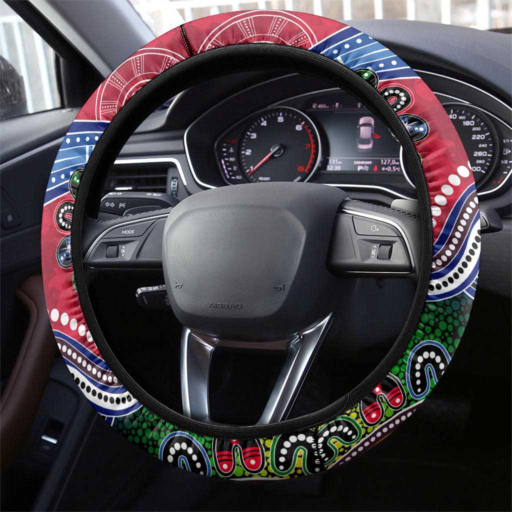 NAIDOC Week 2024 St Kilda Saints Steering Wheel Cover Australia Aboriginal Dot Painting
