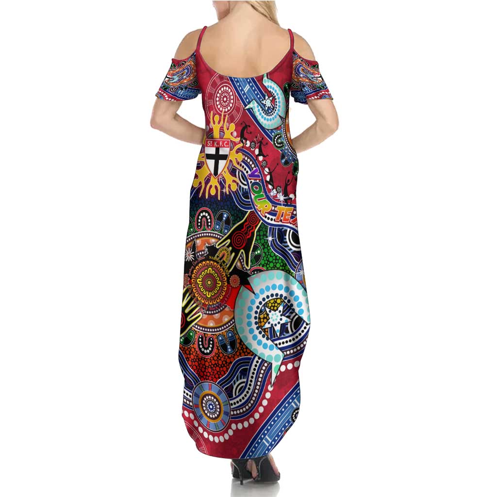 Custom NAIDOC Week 2024 St Kilda Saints Summer Maxi Dress Australia Aboriginal Dot Painting